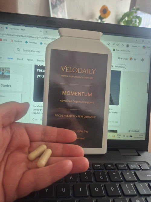 Velodaily Momentum — Cognitive Focus Supplement | 90 Capsules, 45-Day Supply