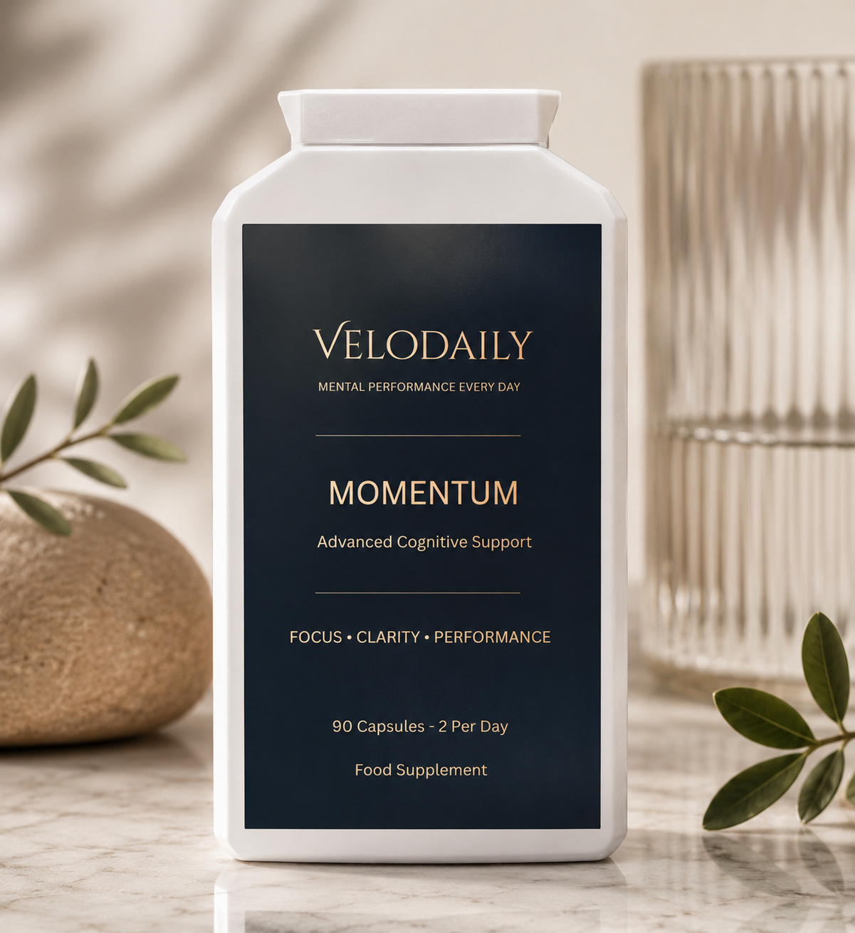 Velodaily Momentum — Cognitive Focus Supplement | 90 Capsules, 45-Day Supply