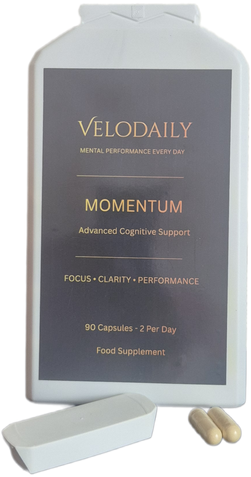Velodaily Momentum — Cognitive Focus Supplement | 90 Capsules, 45-Day Supply