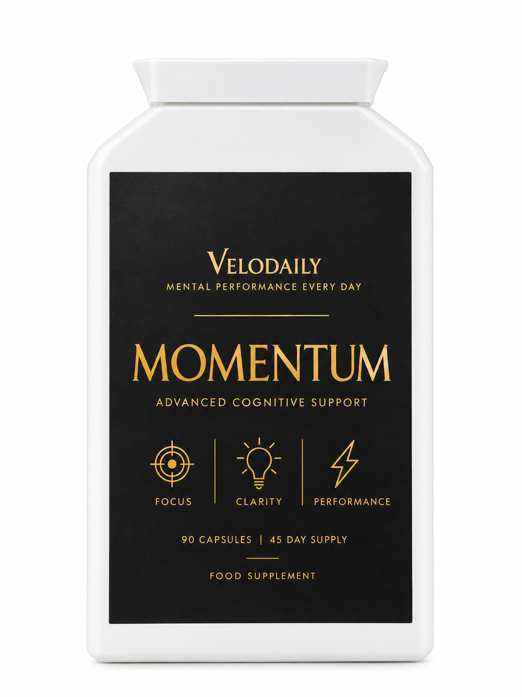 Velodaily Momentum new bottle on a white background